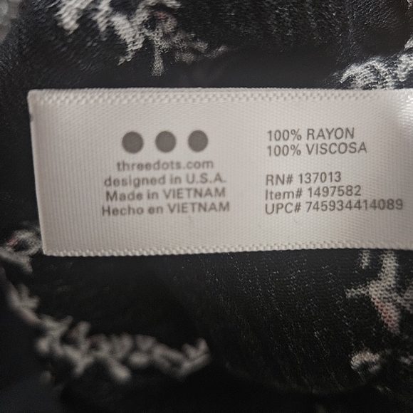 Three Dots boho whimeygoth wide leg pants size large - Picture 4 of 9